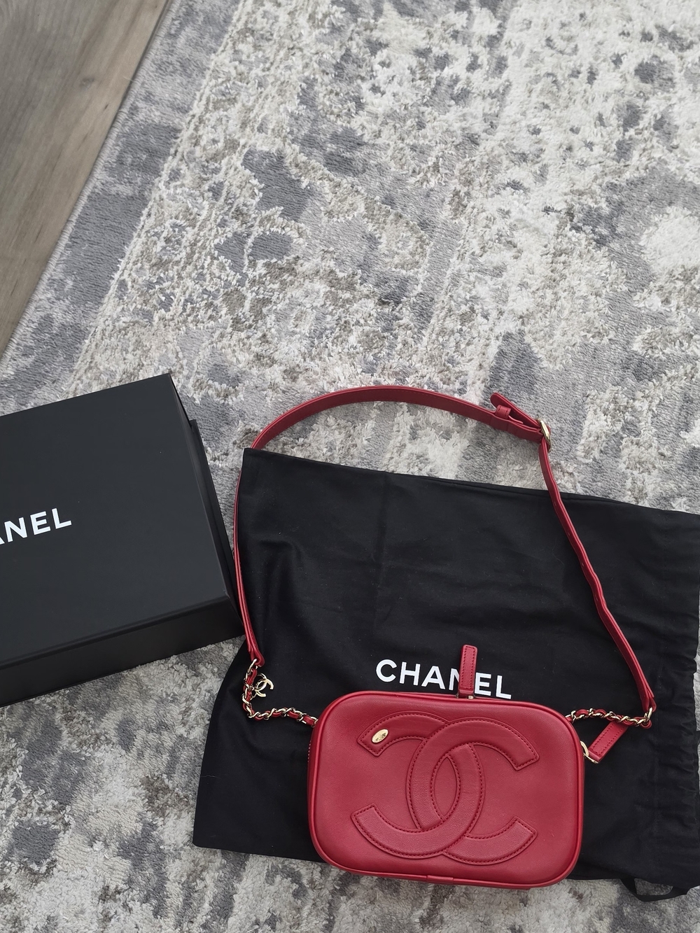 Chanel Red CC Camera Bag